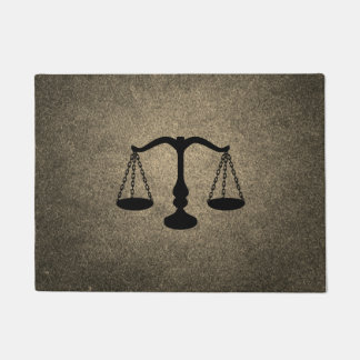 Felpudo Símbolo de escala de justicia