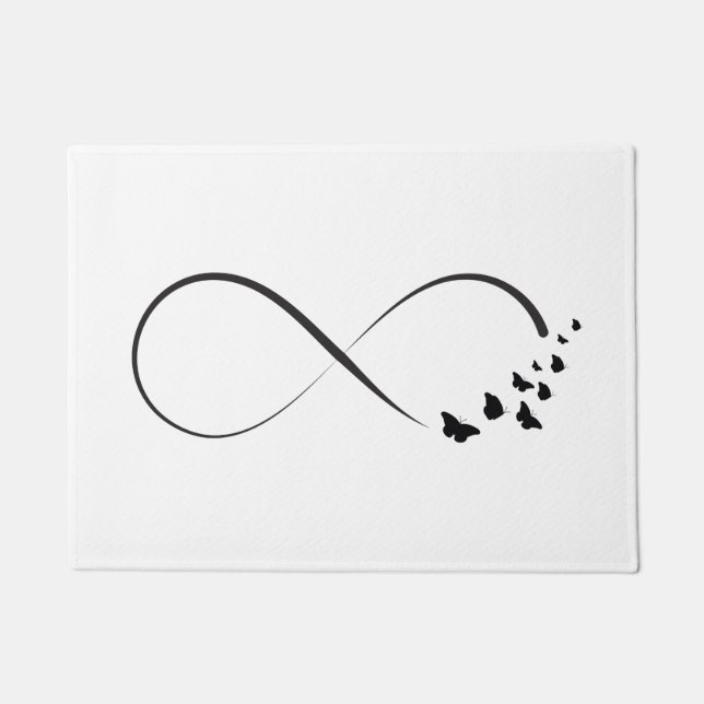Felpudo Símbolo de la mariposa del infinito (Anverso)