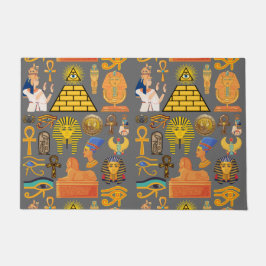 Felpudo Símbolo de patrón jeroglífico egipcio antiguo