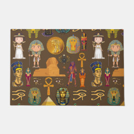 Felpudo Símbolo de patrón jeroglífico egipcio antiguo