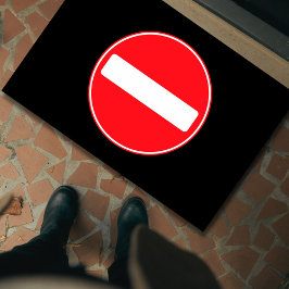Felpudo Símbolo divertido "No entrar" Introvertido antisoc