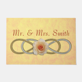 Felpudo Símbolo Infinidad doble - plata de oro Rosa