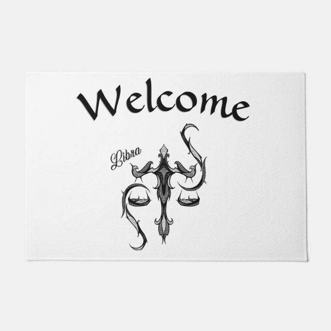 Felpudo Símbolo libra zodiac (Anverso)