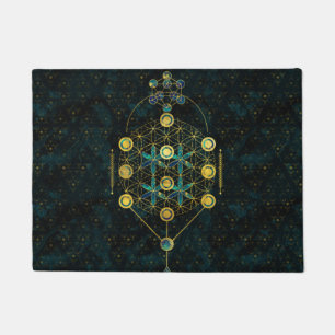 Felpudo Símbolo sagrado decorativo de la geometría