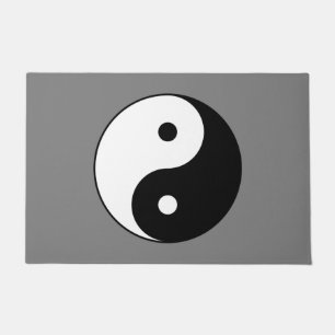 Felpudo Símbolo Yin y Yang (taoísta chino Taijitu)