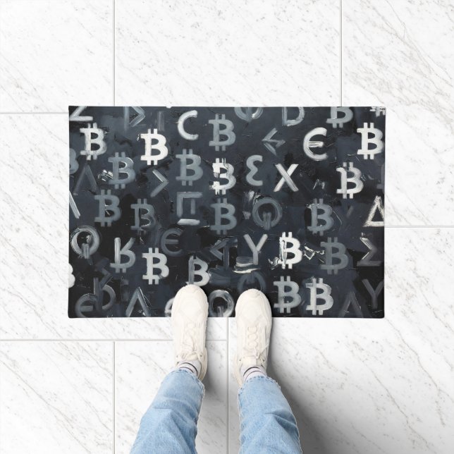 Felpudo Símbolos de Bitcoin (Estilo: 7) (Interior)