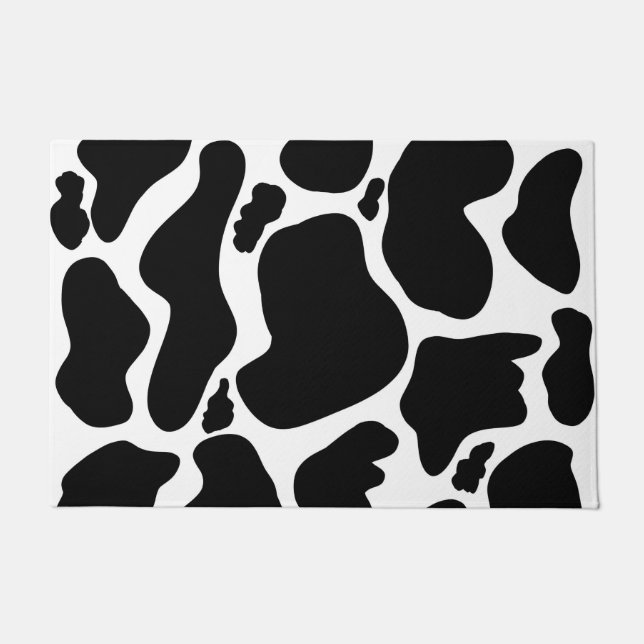 Felpudo Simple Black Cow Spots Animal (Anverso)