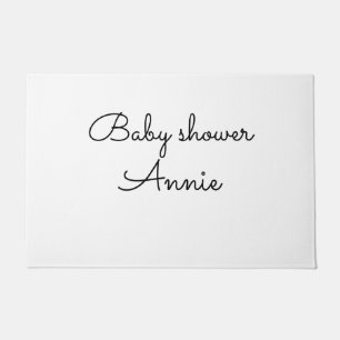 Felpudo simple minimal agrega tu nombre texto baby shower