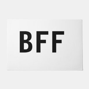 Felpudo Simple minimal BFF best friends family custom name