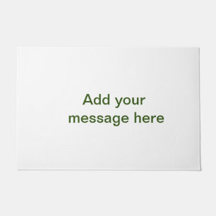 Felpudo Simple minimal verde añade tu texto nombre foto pe