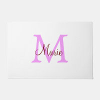 simple mínimo añadir nombre monograma rojo rosa 