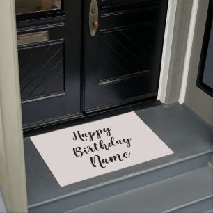 Felpudo simple mínimo feliz cumpleaños agregar la tarjeta 