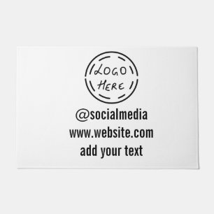 Felpudo simple mínimo personalizado acuarela añadir sitio 