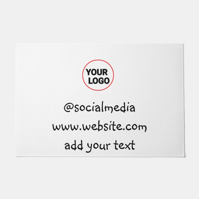 Felpudo simple personalizado mínimo añadir su dirección de (Anverso)