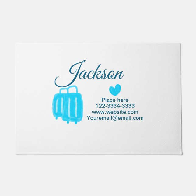 Felpudo Simple y mínimo añadir el nombre de texto lugar de (Anverso)