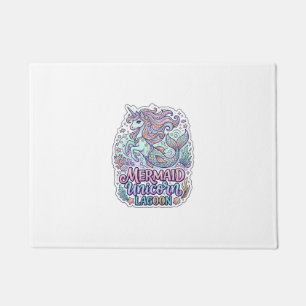 Felpudo Sirena Unicornio Laguna Unicornio Diseño Gráfico Z