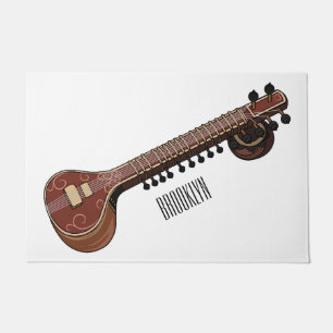 Felpudo Sitar personalizado ilustracion