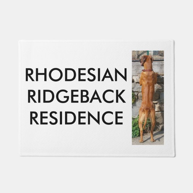 Felpudo situación rhodesian del ridgeback (Anverso)