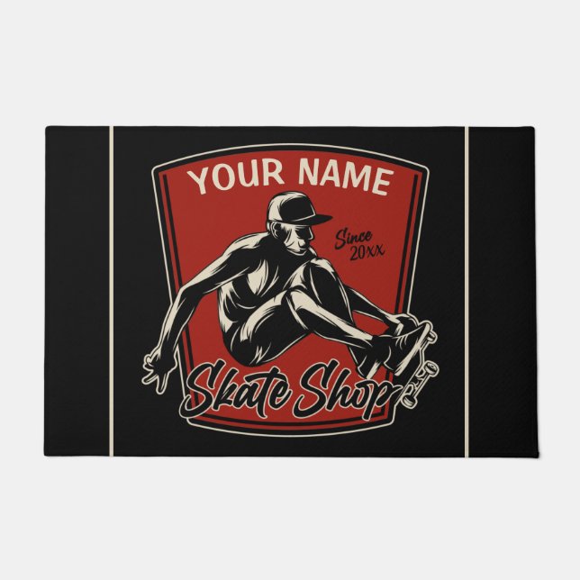 Felpudo Skateboarding personalizada (Anverso)