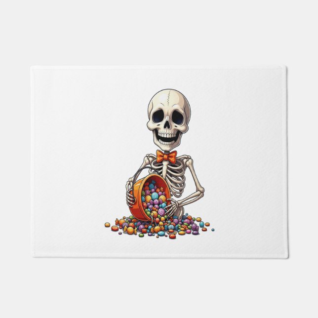 Felpudo Skeleton Candy Bowl Halloween (Anverso)