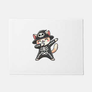Felpudo Skeleton Cat Halloween Niños gatos adorables