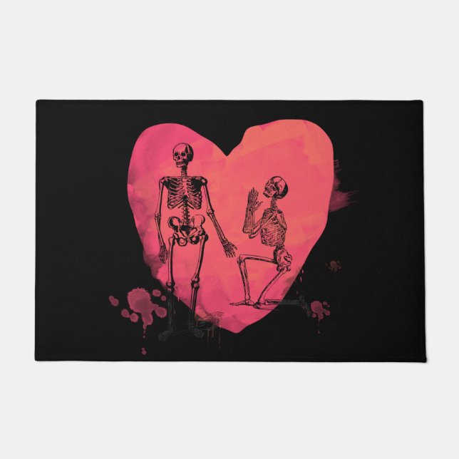 Felpudo Skeleton Love (Anverso)
