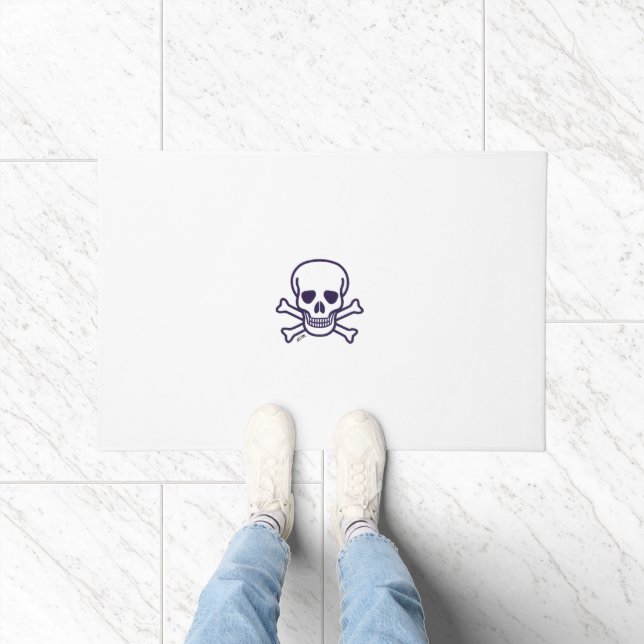 Felpudo Skull n Bones Doormat blanco grande (Interior)