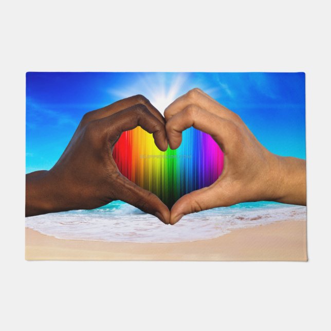 Felpudo SlipperyJoe es un hombre interracial de dos manos. (Anverso)