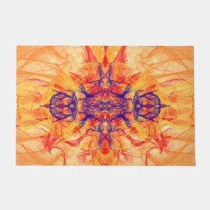 Felpudo SMOKE naranja - Arte Fractal - Doormat