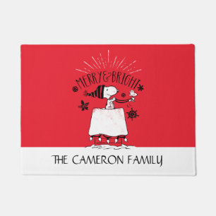 Felpudo Snoopy and Woodstock - Merry & Bright