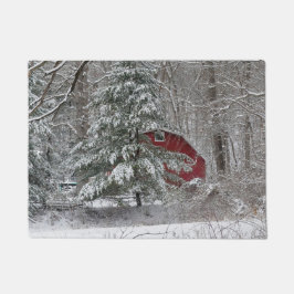 Felpudo Snowley Red Barn