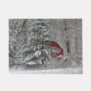Felpudo Snowley Red Barn