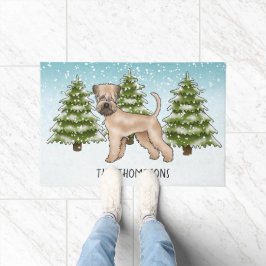 Felpudo Soft-Coated Wheaten Terrier Bosque Invernal Nevado