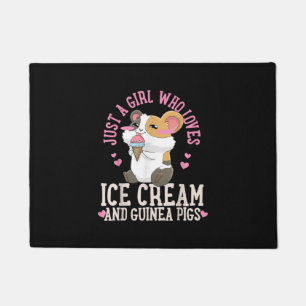 Felpudo Solamente Un Chica Que Ama El Helado Y Los Cerdos 