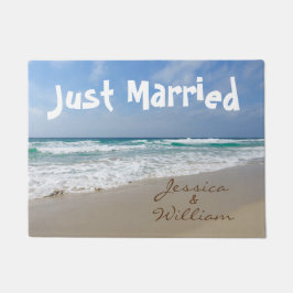 Felpudo Solo casados con los nombres personalizados de la