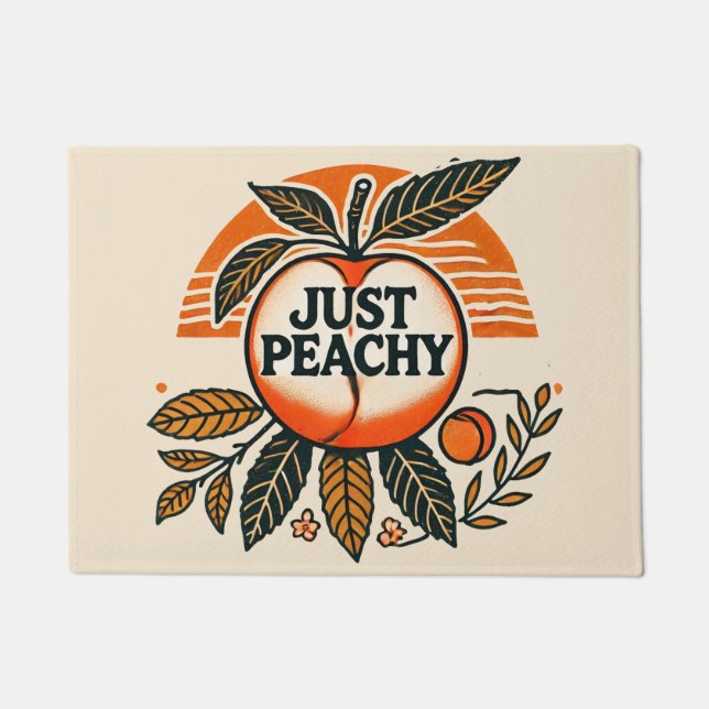 Felpudo Solo duraznos de Peachy (Anverso)