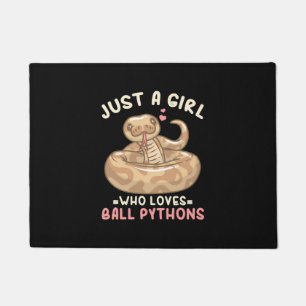 Felpudo Sólo un Chica que ama a Ball Python