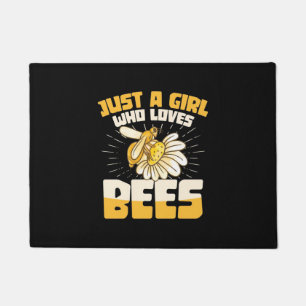 Felpudo Sólo un Chica que ama a las abejas