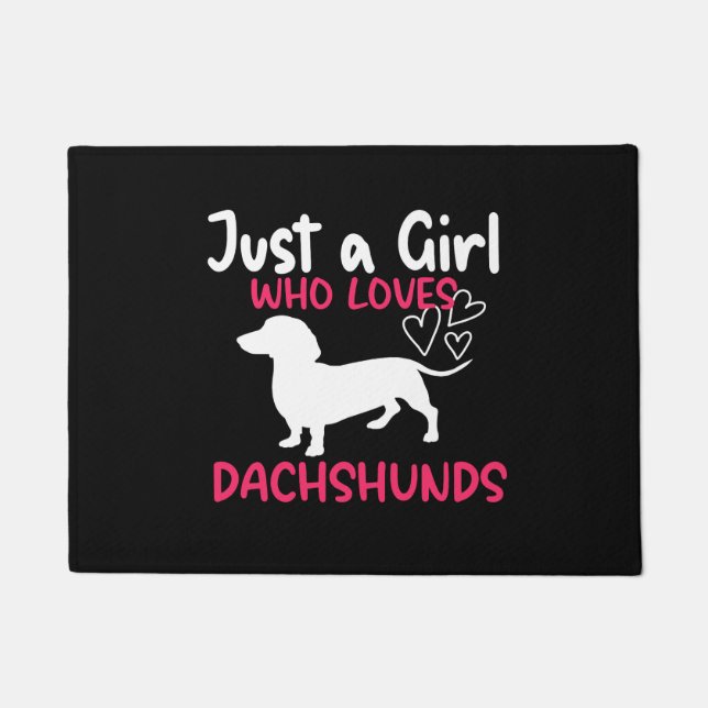 FELPUDO SÓLO UN CHICA QUE AMA A LOS DACHSHUNDS (Anverso)