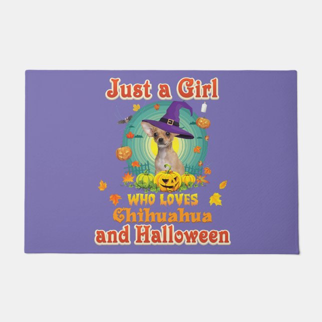 Felpudo sólo un chica que ama a los perros chihuahua y hal (Anverso)