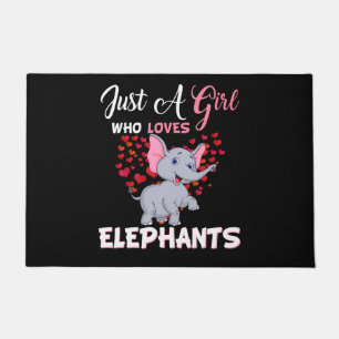 Felpudo Solo un Chica que ama los regalos de los elefantes