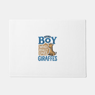 Felpudo Solo un chico que ama las jirafas Diseño de camise