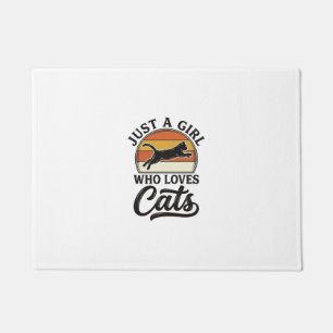 Felpudo Sólo una chica que ama a los gatos Diseño de gato 