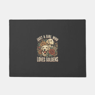 Felpudo Sólo una chica que ama a los Goldens