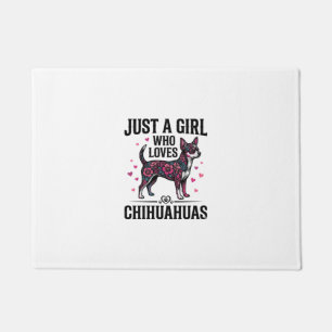 Felpudo Solo Una Chica Que Ama Chihuahuas Diseño Vintage D