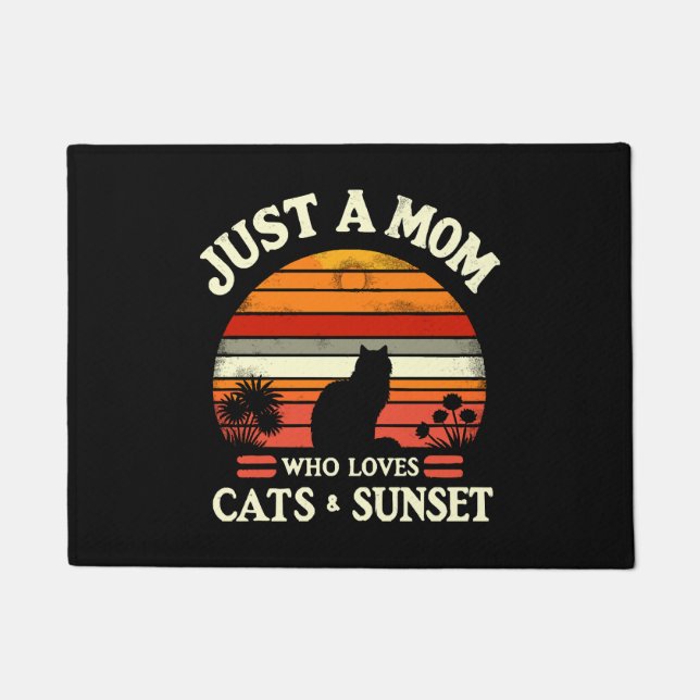 Felpudo Solo una mamá que ama a los gatos (Anverso)