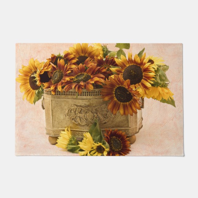 Felpudo Sombras naranjas En La Cesta De Tin (Anverso)