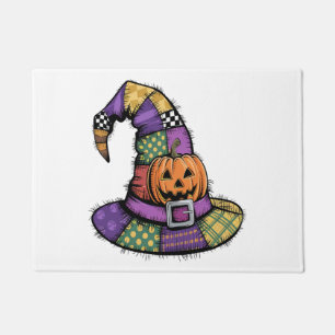 Felpudo Sombrero de bruja de patchwork de Halloween espelu