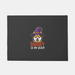 Felpudo Sombrero de Bruja Mi Husky de Halloween Es Mi Boo