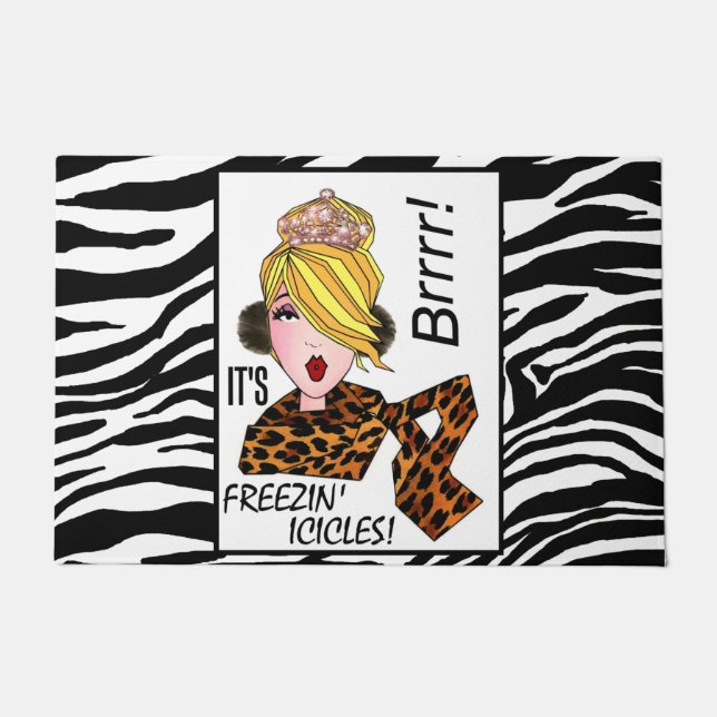 Felpudo "¡Son bicicletas congeladas!" DIVA (Anverso)